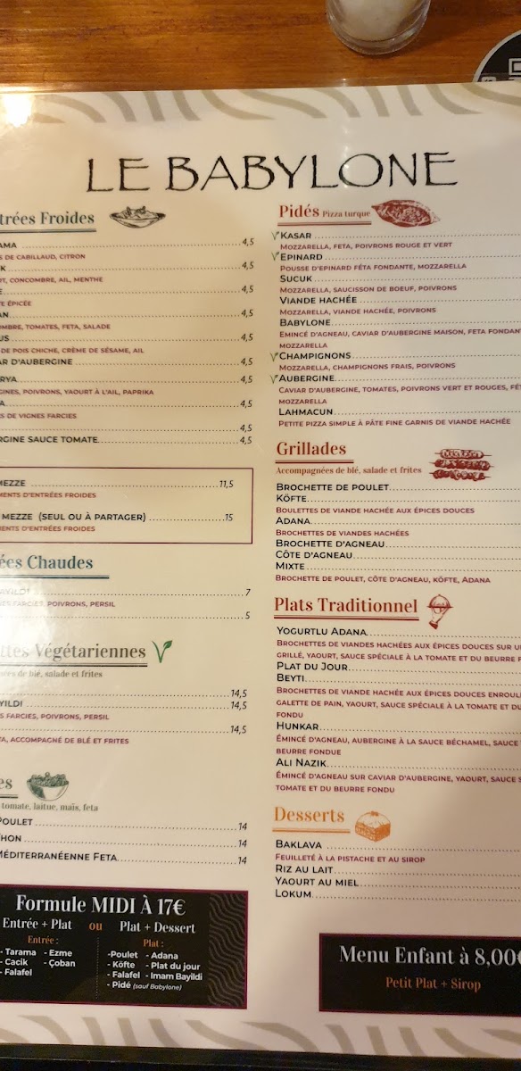 Le babylone Menu - Image 4