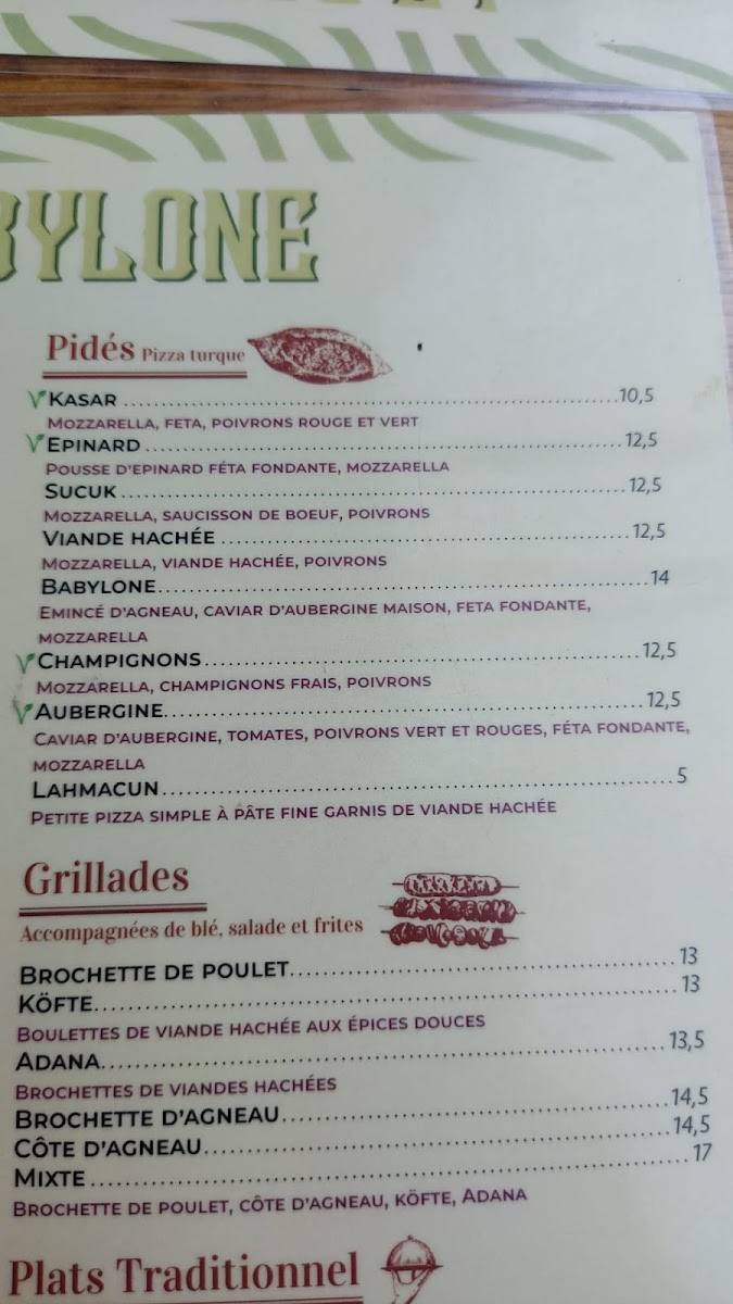 Le babylone Menu - Image 6